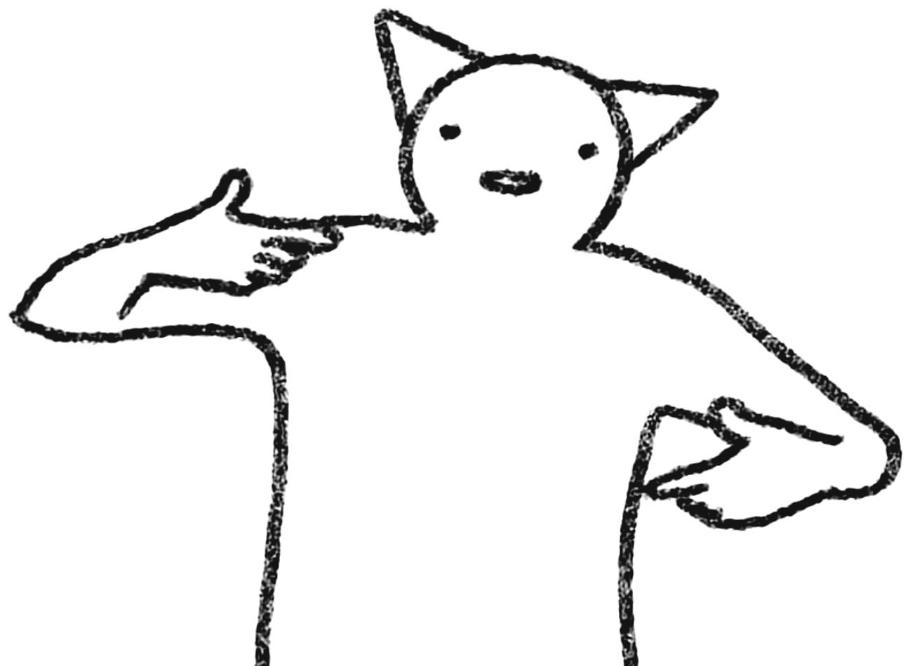 Giggle pointing at himself: let it ride